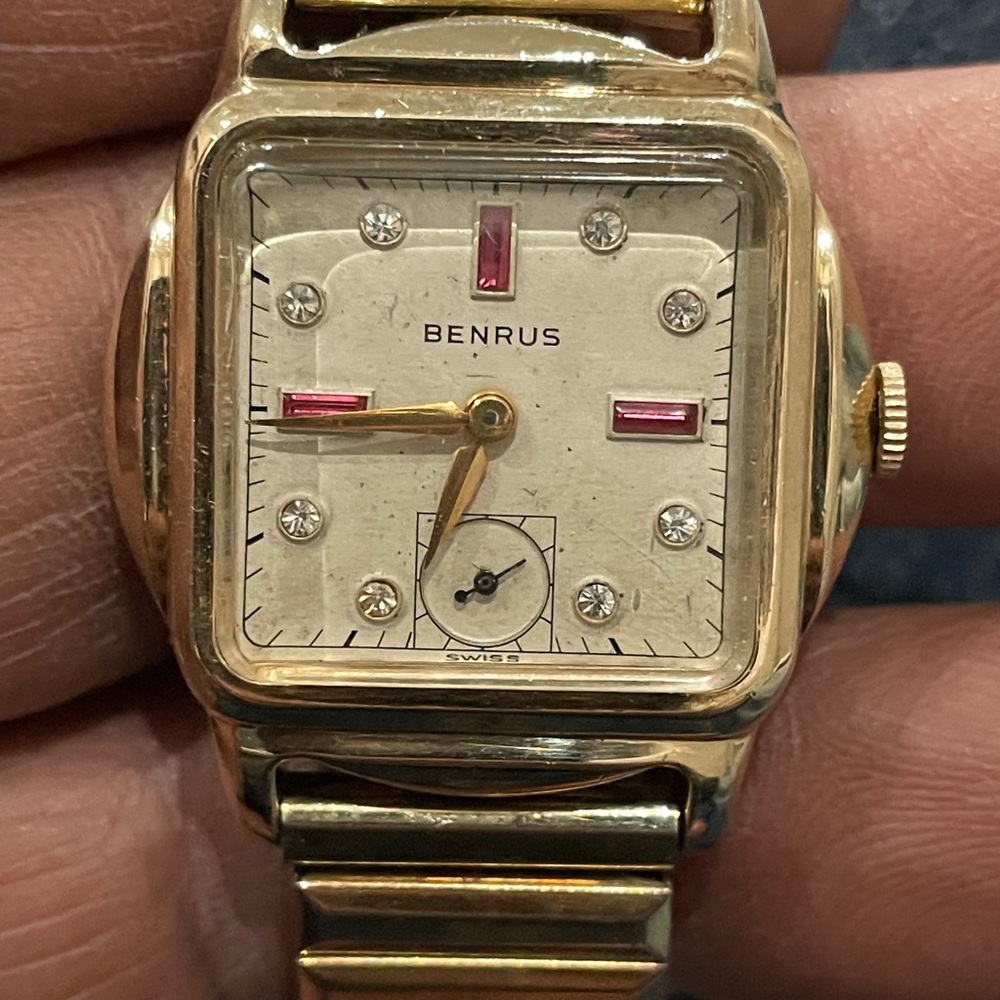 Vintage Benrus art deco unisex watch manual wind